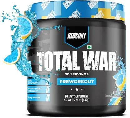REDCON1 Total War Pre Workout Blue Lemonade Flavor, 435g