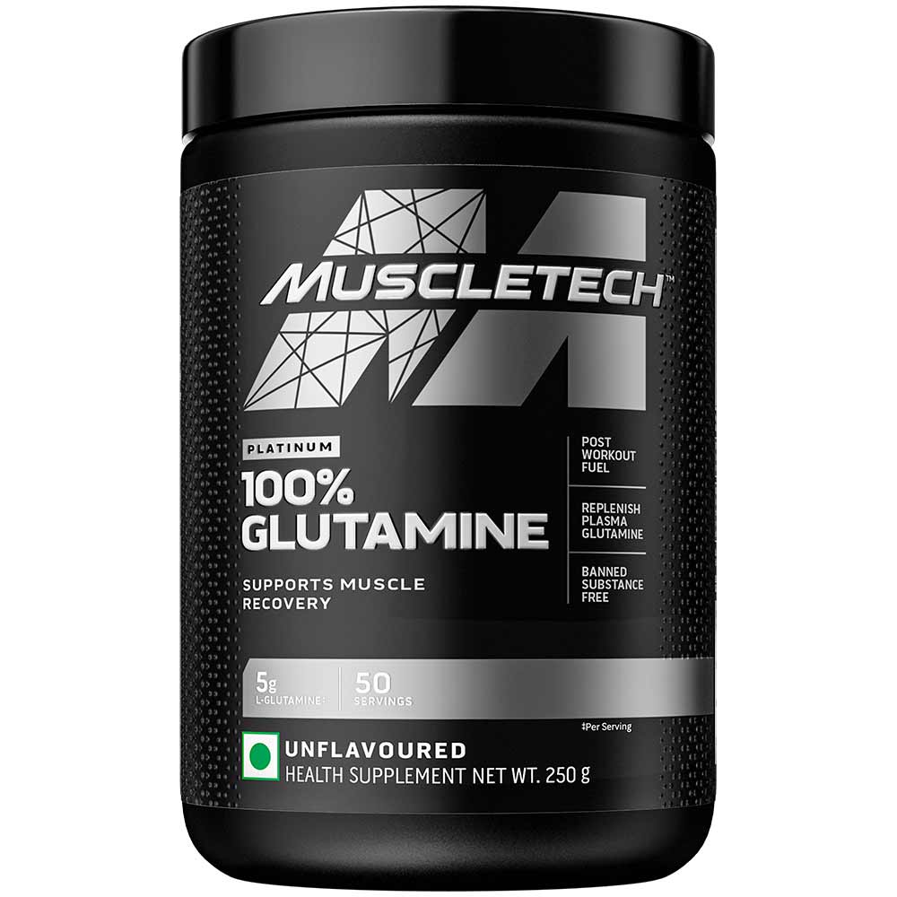 MuscleTech Platinum 100% Glutamine, 250 g (0.55 lb)